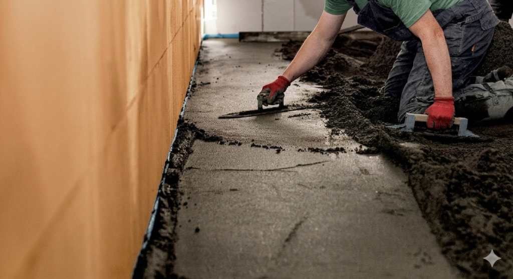 cementdekvloer tijdelijk